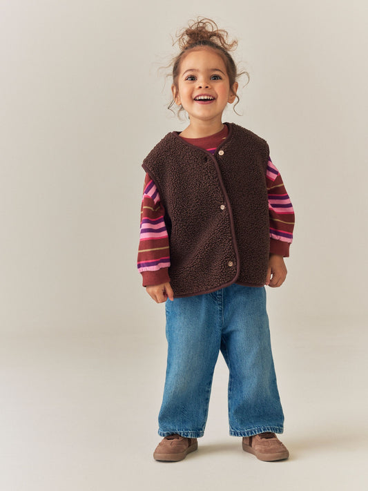 Dsiney Kidz - Brown Faux Fur Gilet (3mths-7yrs) image 2