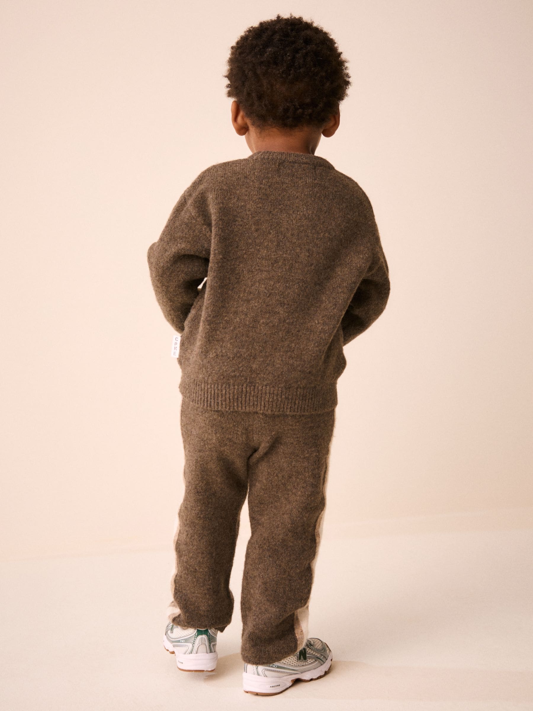 Chocolate Brown Brooklyn Knitted Crew Neck Jumper and Joggers Set (3mths-7yrs) image 3
