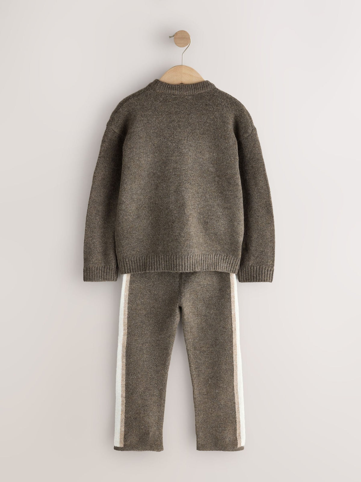 Dsiney Kidz - Chocolate Brown Brooklyn Knitted Crew Neck Jumper and Joggers Set (3mths-7yrs) image 3