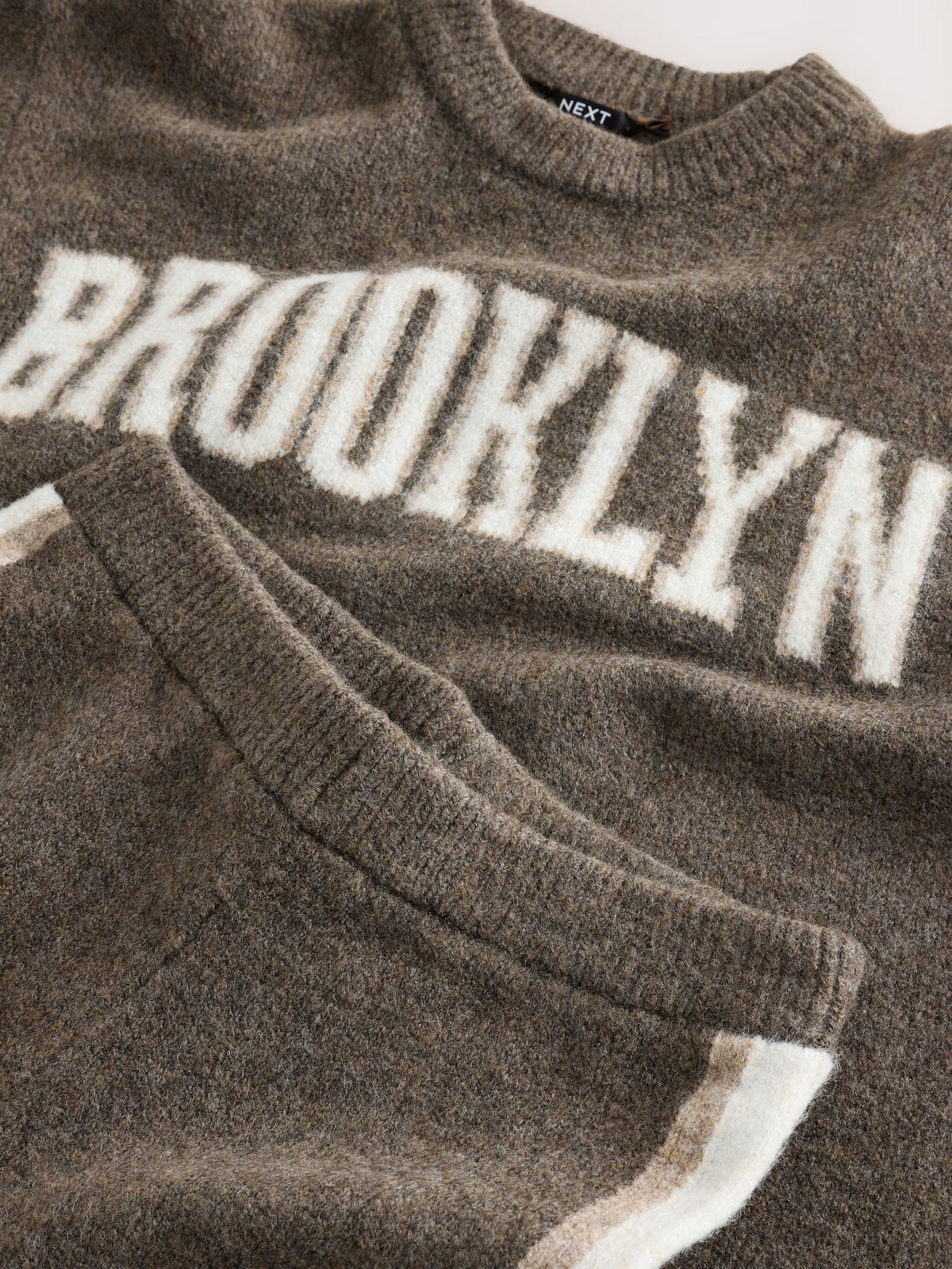 Dsiney Kidz - Chocolate Brown Brooklyn Knitted Crew Neck Jumper and Joggers Set (3mths-7yrs) image 4
