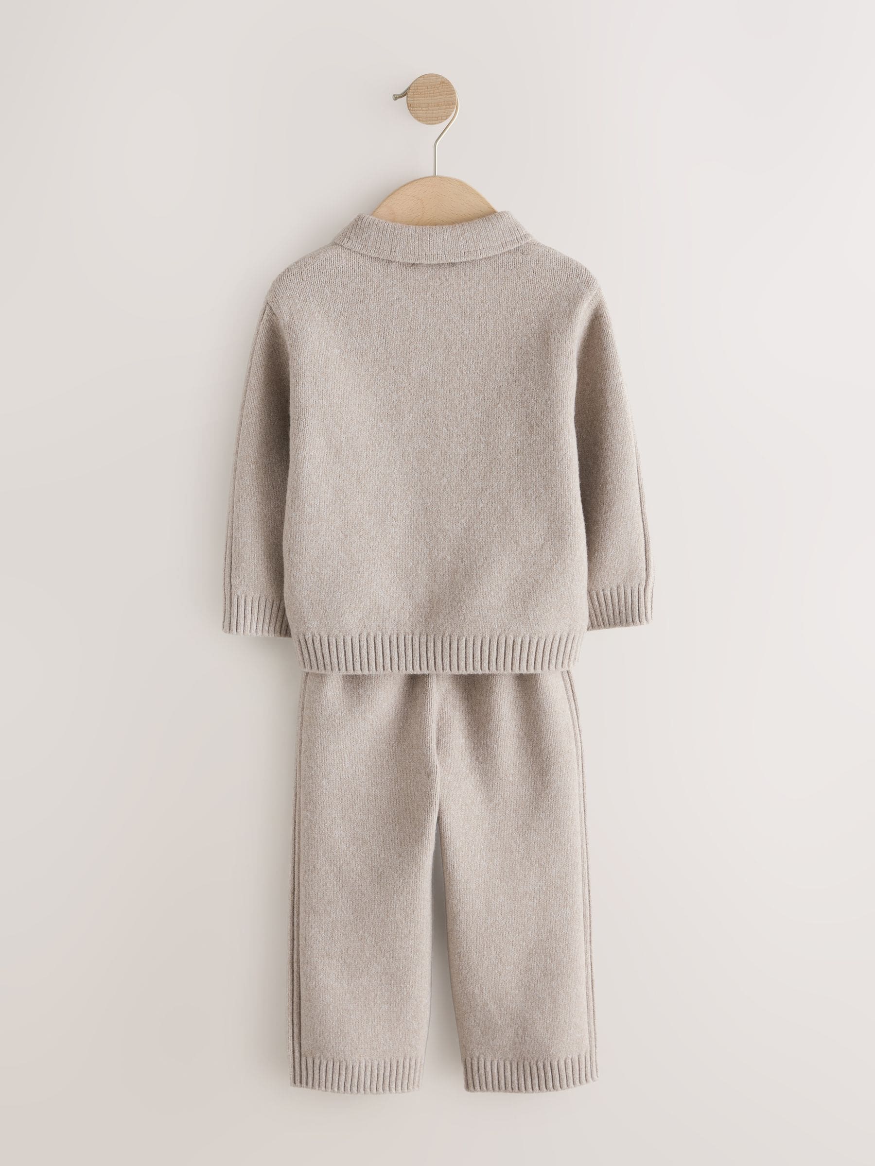 Dsiney Kidz - Neutral Knitted Zip Through Cardigan and Jogger Set (3mths-7yrs) image 6