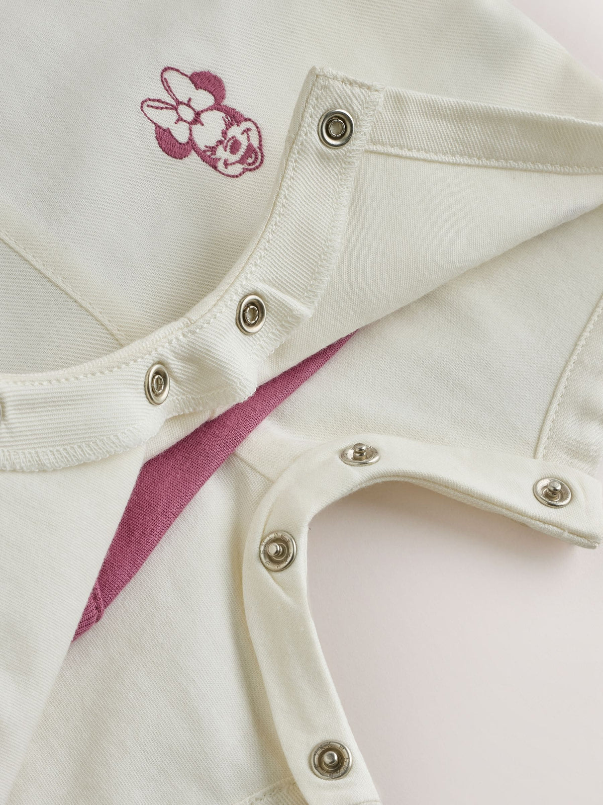 Ecru Embroidered Minnie Mouse Baby Dungaree Set (0mths-2yrs) image 6