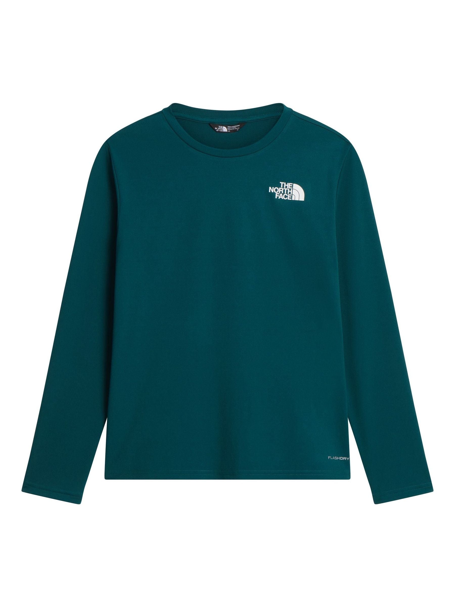 Dsiney Kidz - The North Face Green 24/7 Long Sleeve Tech T-Shirt image 4