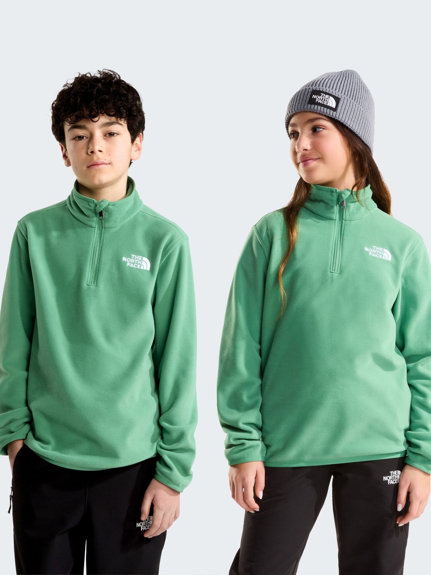 Dsiney Kidz - The North Face Green Teen Glacier 1/4 Zip Fleece image 2