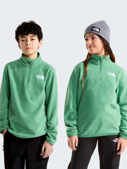 Dsiney Kidz - The North Face Green Teen Glacier 1/4 Zip Fleece image 2