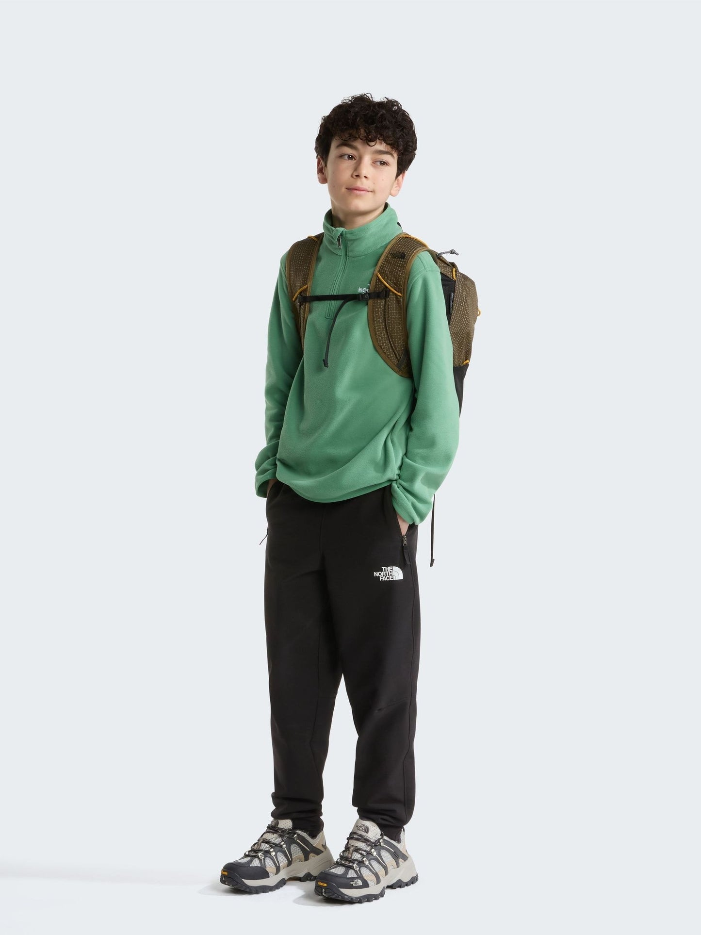 Dsiney Kidz - The North Face Green Teen Glacier 1/4 Zip Fleece image 3