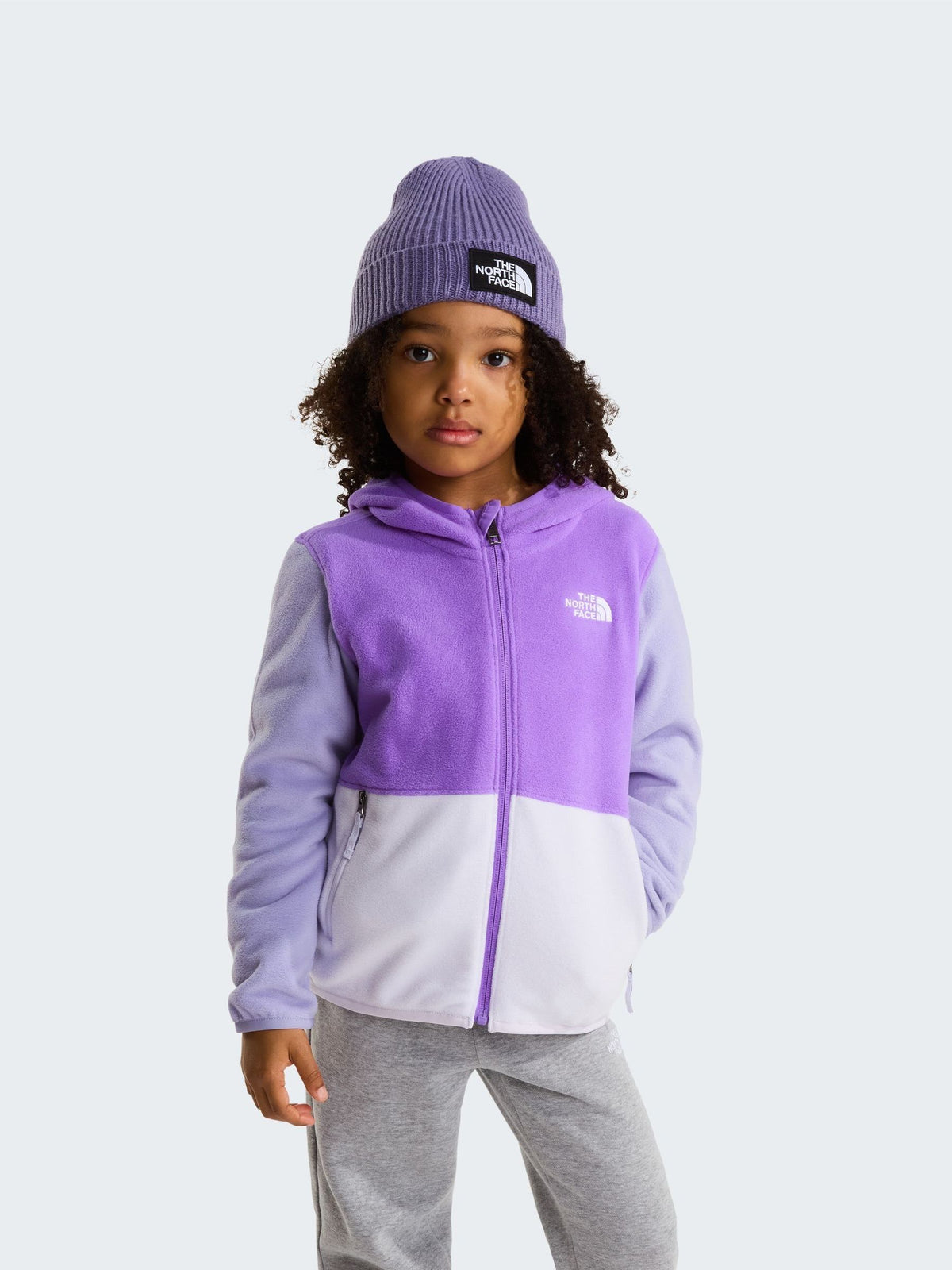 Dsiney Kidz - The North Face Purple Kids Glacier Full Zip Hooded Fleece image 1