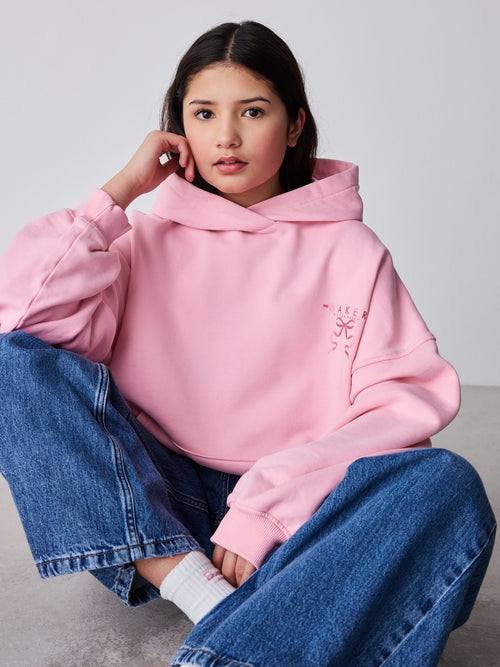 Baker by Ted Baker Oversized Fluro Pink Hoodie image 1