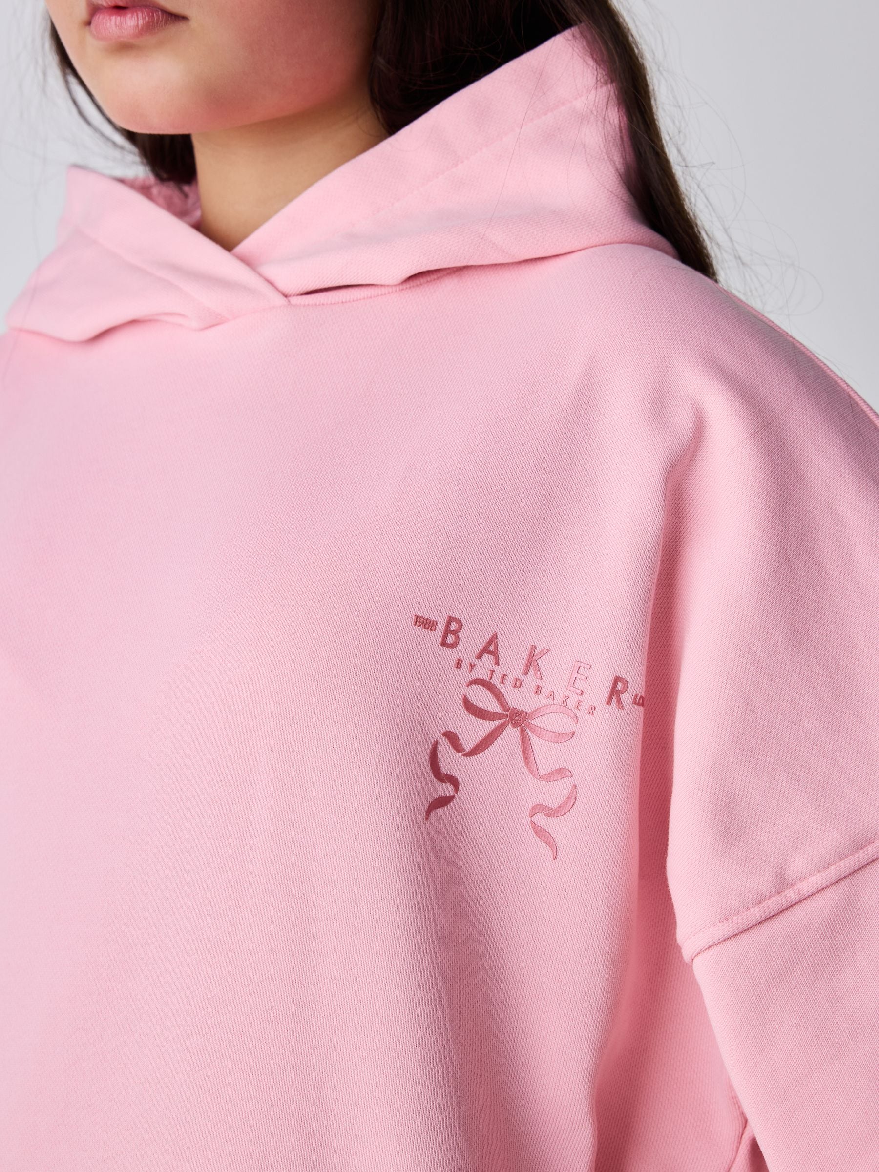 Baker by Ted Baker Oversized Fluro Pink Hoodie image 4
