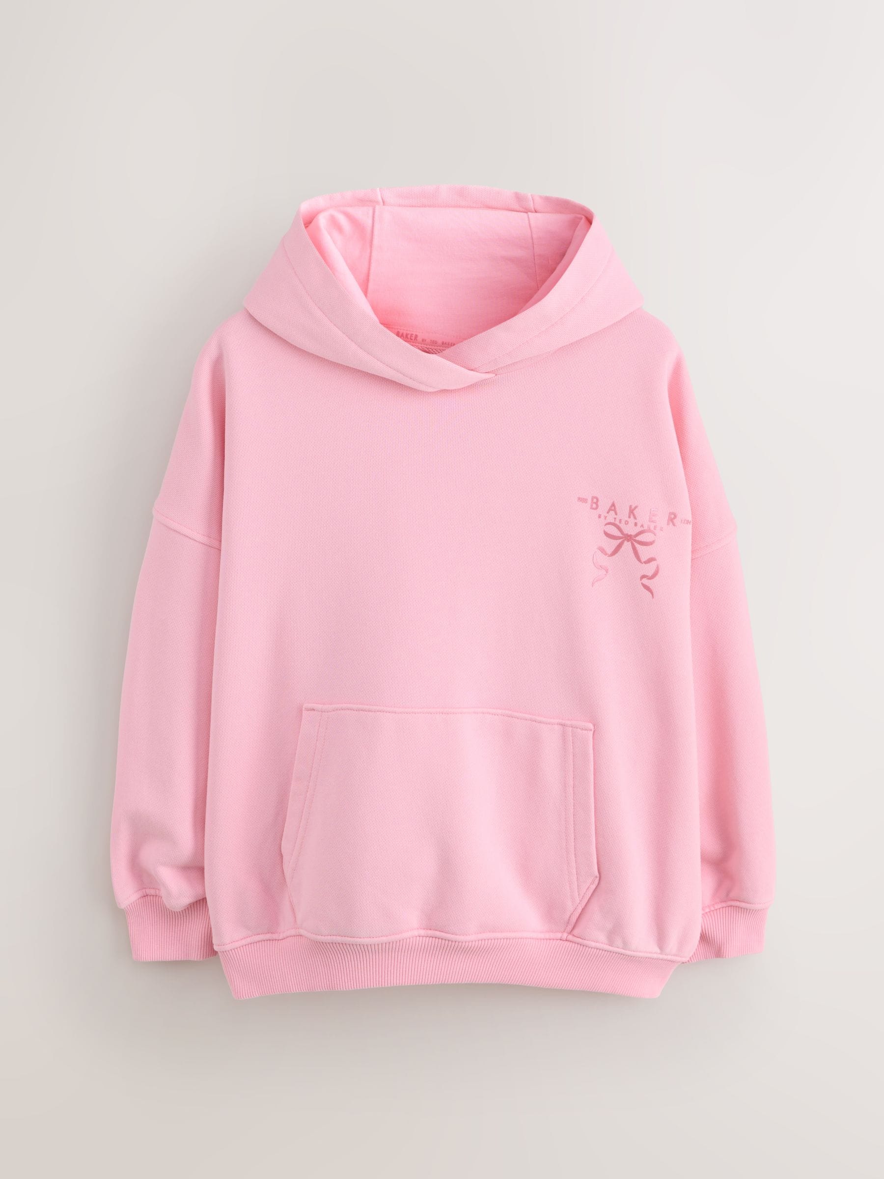 Baker by Ted Baker Oversized Fluro Pink Hoodie image 5