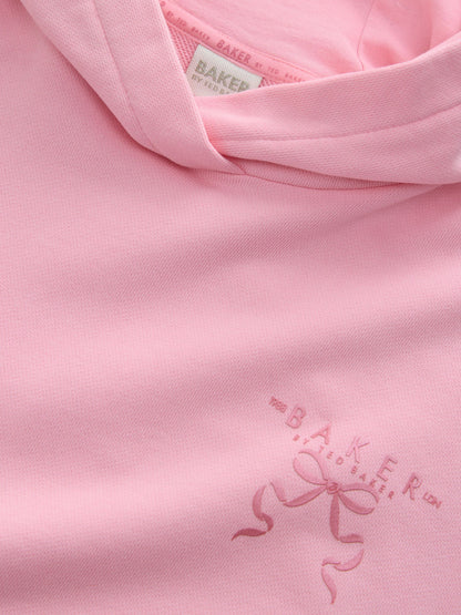 Baker by Ted Baker Oversized Fluro Pink Hoodie image 7