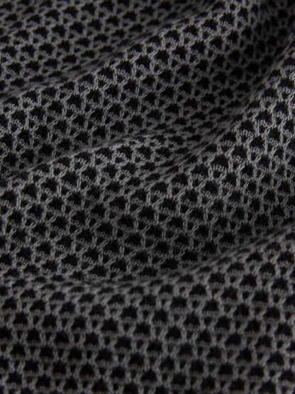 Dsiney Kidz - Monochrome Textured Knitted Popper Neck Polo Shirt (3-16yrs) image 3