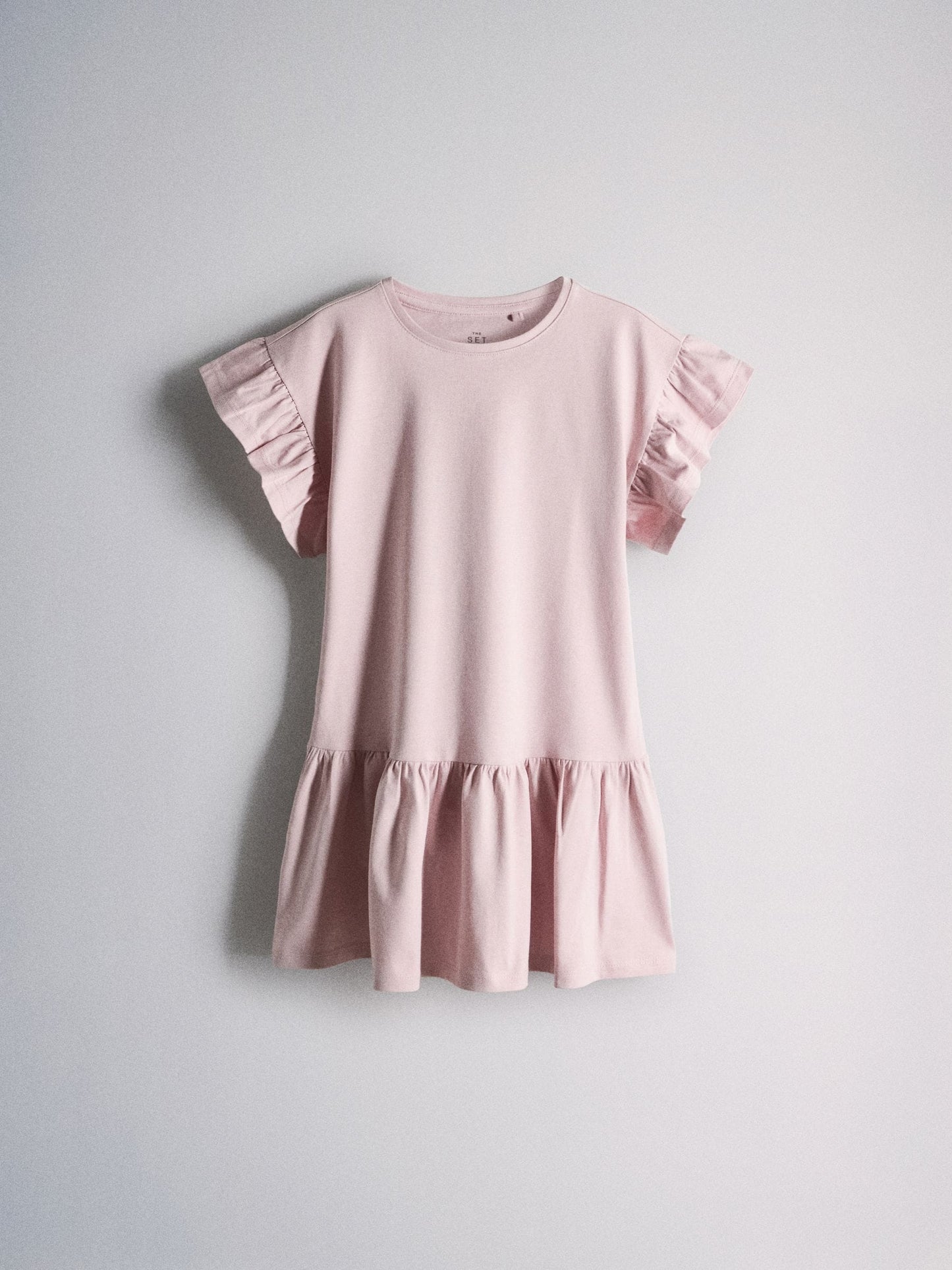 The Set Short Frill Sleeve Drop Waist Jersey Dresses 3 Pack Pink/Purple image 3