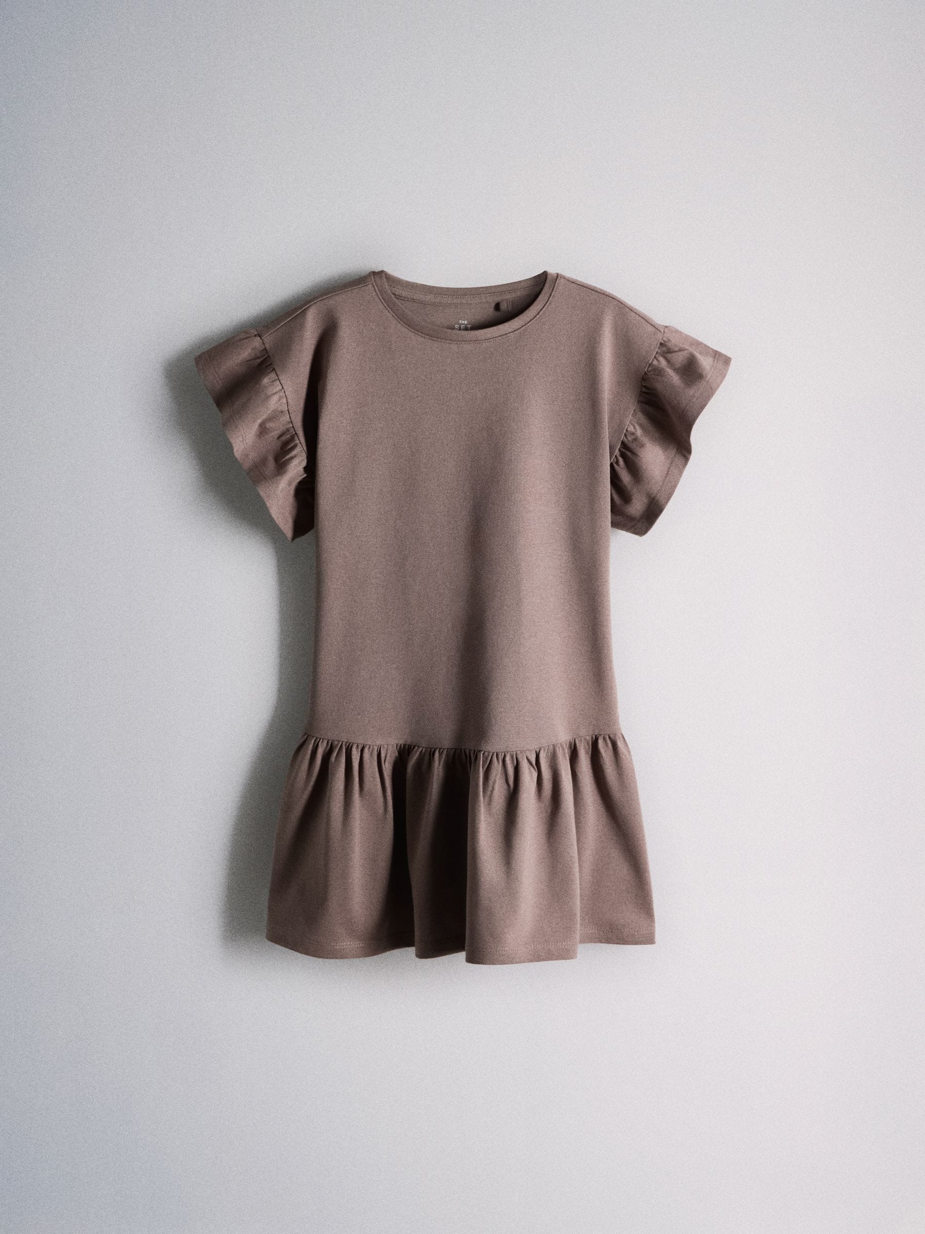 The Set Short Frill Sleeve Drop Waist Jersey Dresses 3 Pack Pink/Purple image 4