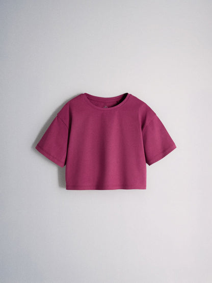 Dsiney Kidz - The Set 5 Pack Cropped Oversized T-Shirt Pink/Purple/White image 11