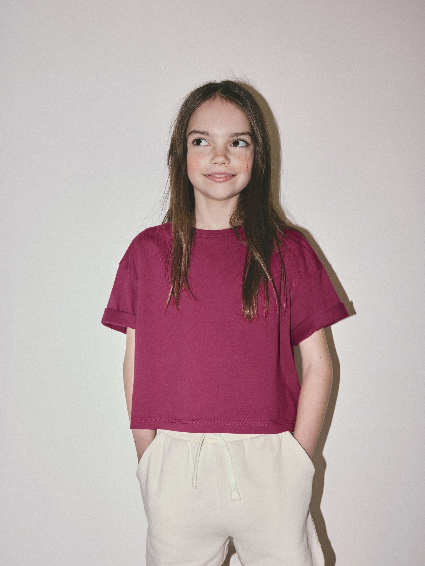 Dsiney Kidz - The Set 5 Pack Cropped Oversized T-Shirt Pink/Purple/White image 2
