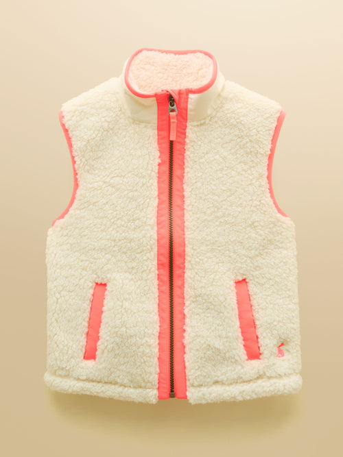 Dsiney Kidz - Joules Girls' Tilly Cream Fleece Gilet image 1