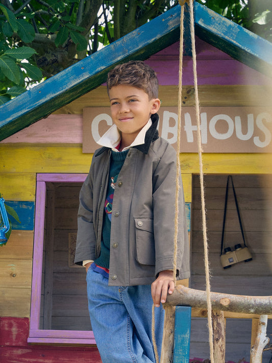 Joules Boys' Kingsley Dark Green Barn Jacket - image 1