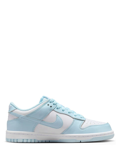 Nike White/Glacier Blue Youth Dunk Low Trainers image 3