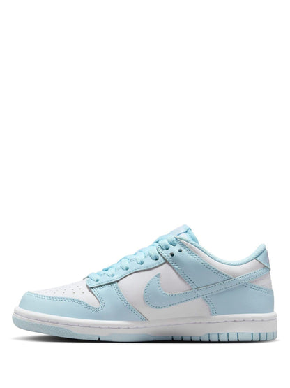 Nike White/Glacier Blue Youth Dunk Low Trainers image 4