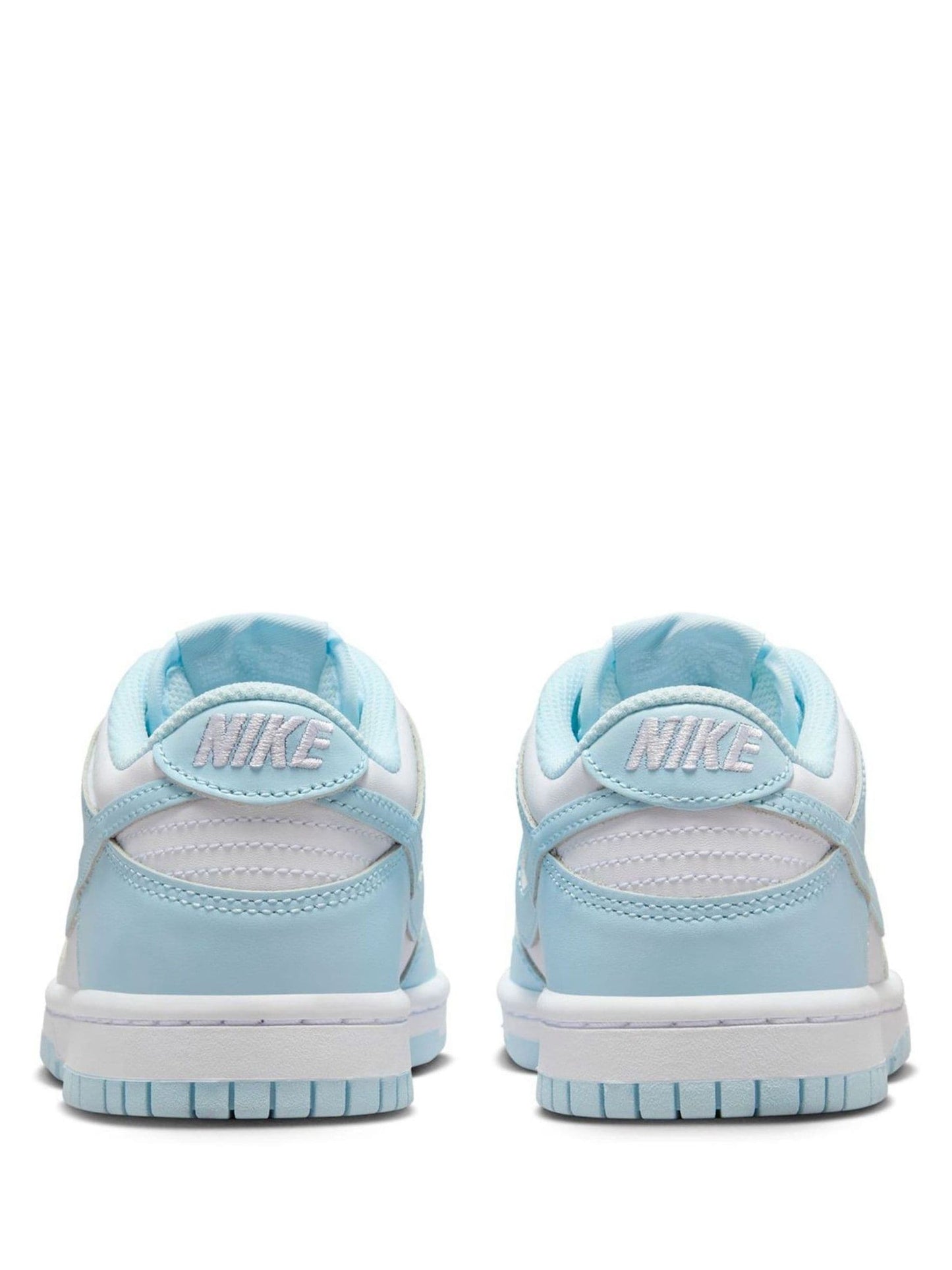 Nike White/Glacier Blue Youth Dunk Low Trainers image 6