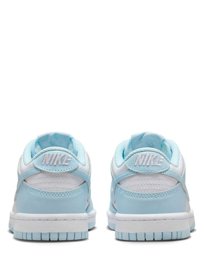 Nike White/Glacier Blue Youth Dunk Low Trainers image 6