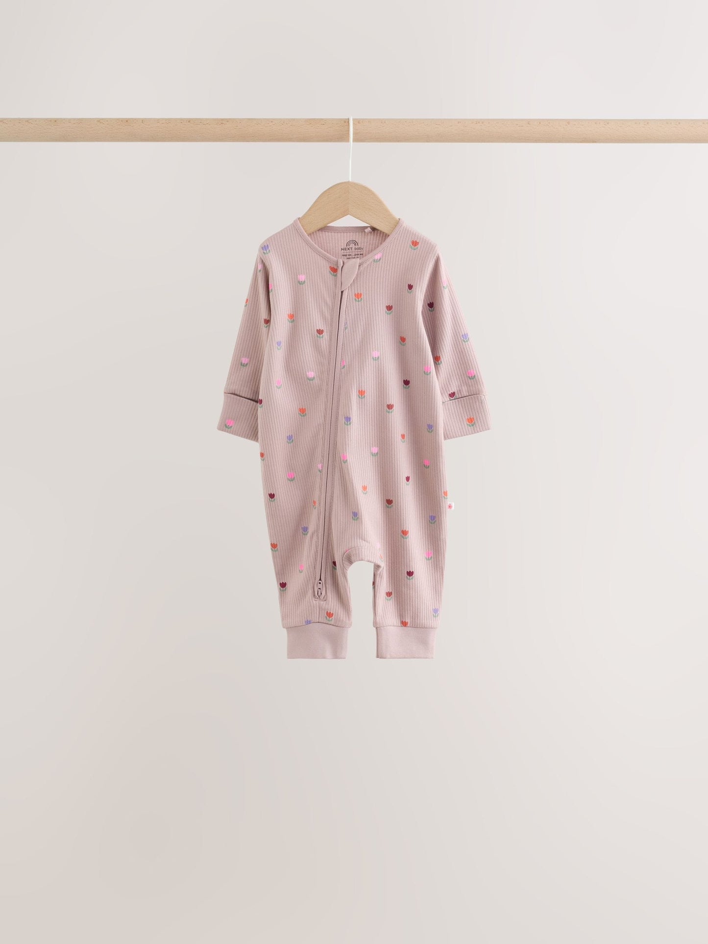 Orange Floral Baby Sleepsuits 4 Pack (0mths-3yrs) image 4