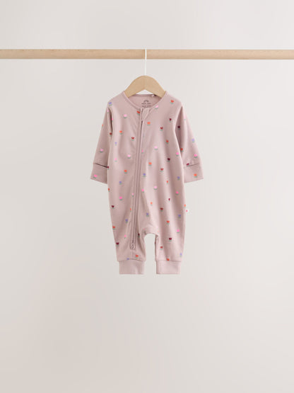 Orange Floral Baby Sleepsuits 4 Pack (0mths-3yrs) image 4