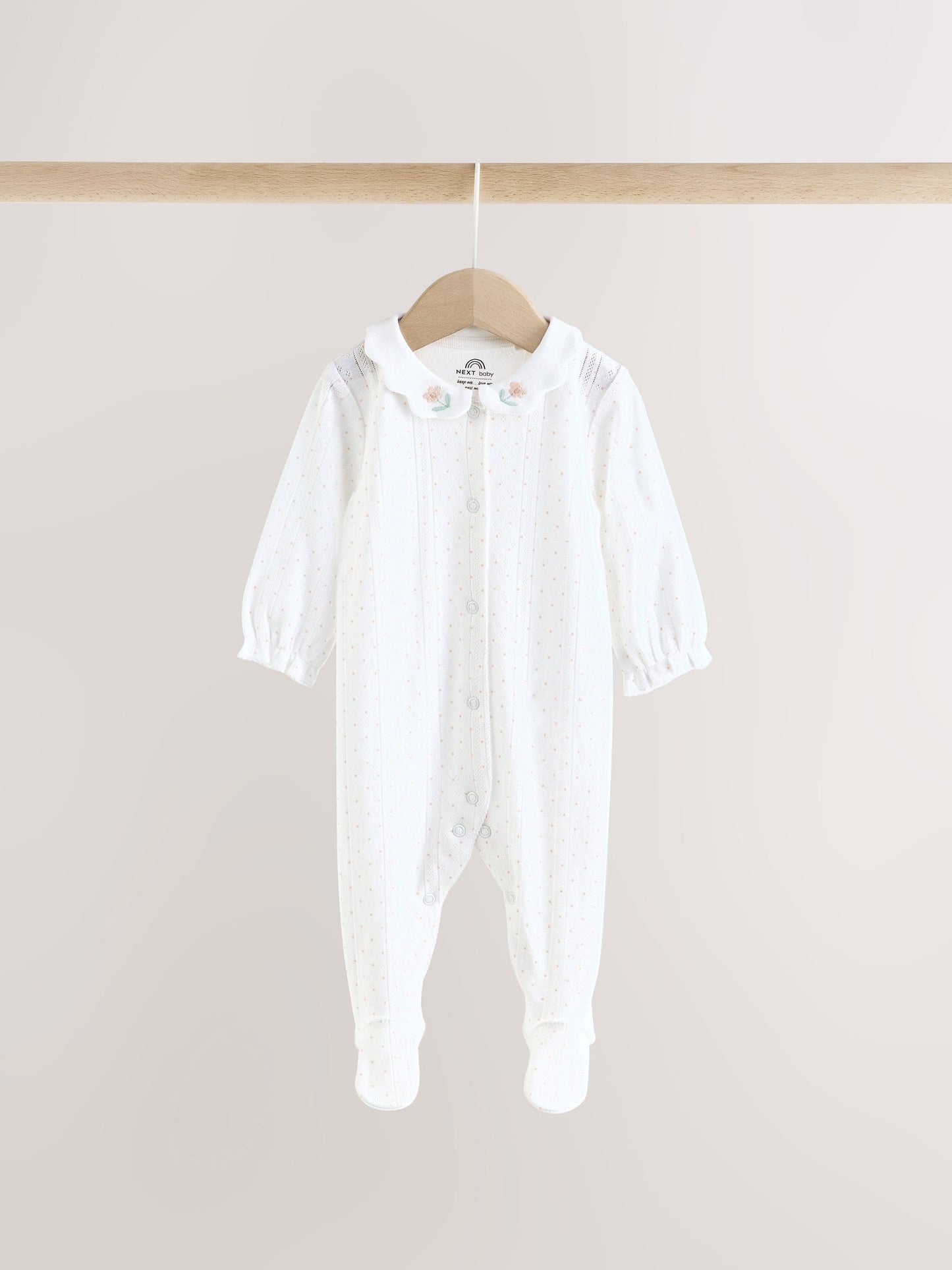Dsiney Kidz - White Collar Baby Sleepsuits 3 Pack (0-2yrs) image 7