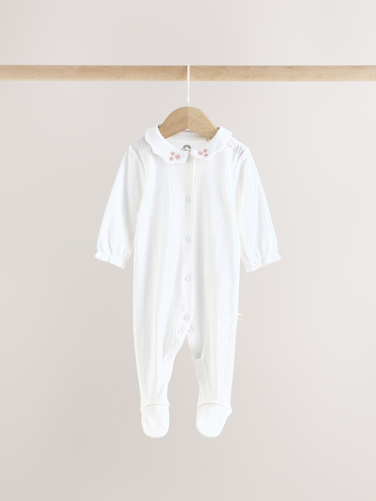 Dsiney Kidz - White Collar Baby Sleepsuits 3 Pack (0-2yrs) image 8