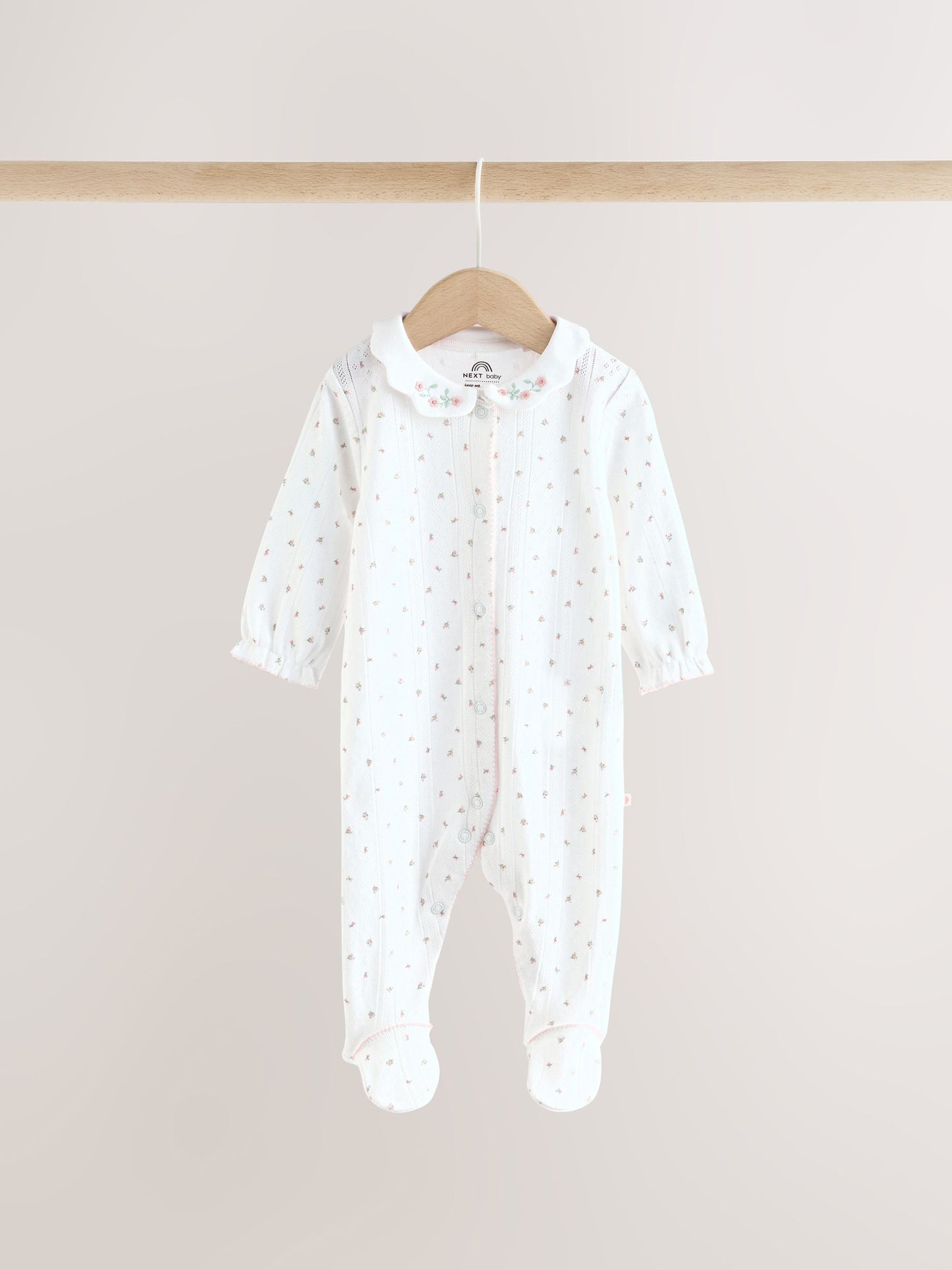 Dsiney Kidz - White Collar Baby Sleepsuits 3 Pack (0-2yrs) image 9