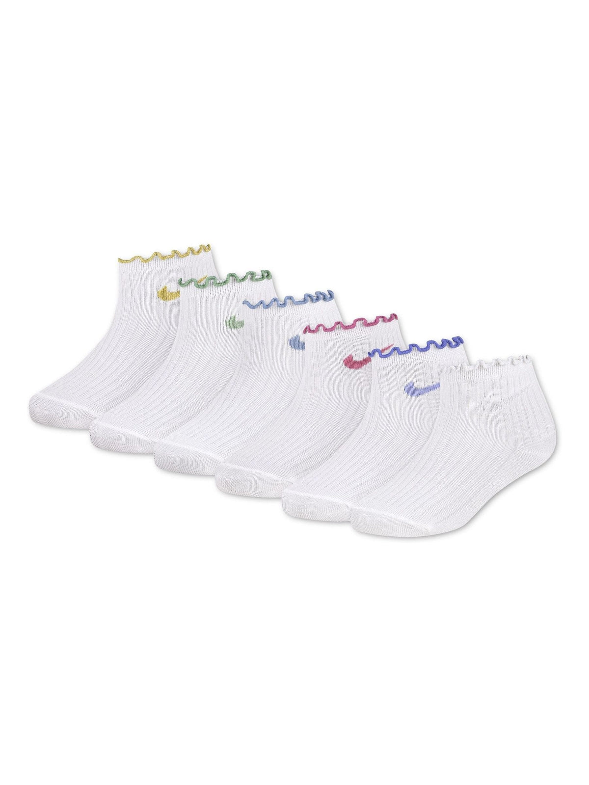 Nike Gold Nhg Lettuce Welt Ankle Socks 6 Pack - image 1