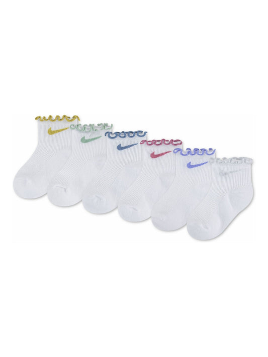 Dsiney Kidz - Nike White Nhg Fashion Infant Lettuce Socks 6 Pack image 1