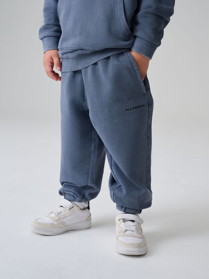 smALLSAINTS Mid Blue Block Logo Washed Pullover Hoodie and Joggers Set - image 2