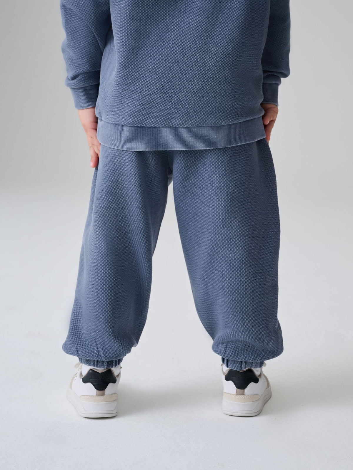 smALLSAINTS Mid Blue Block Logo Washed Pullover Hoodie and Joggers Set - image 4