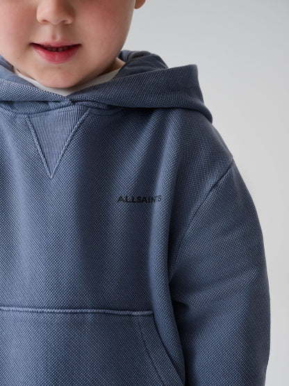 smALLSAINTS Mid Blue Block Logo Washed Pullover Hoodie and Joggers Set - image 5