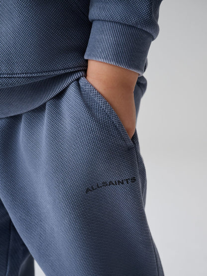 smALLSAINTS Mid Blue Block Logo Washed Pullover Hoodie and Joggers Set - image 7