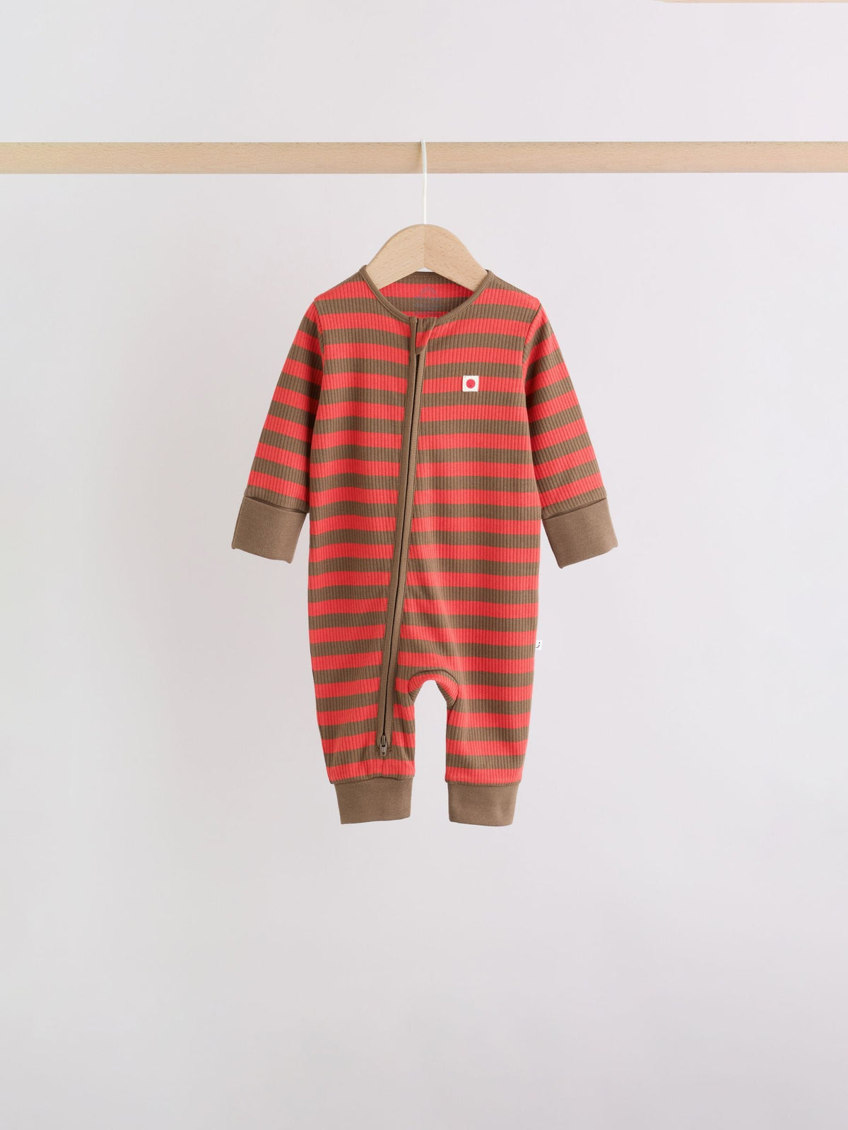 Blue/Green Stripe Two Way Zip Baby Sleepsuits 4 Pack (0mths-3yrs) image 9