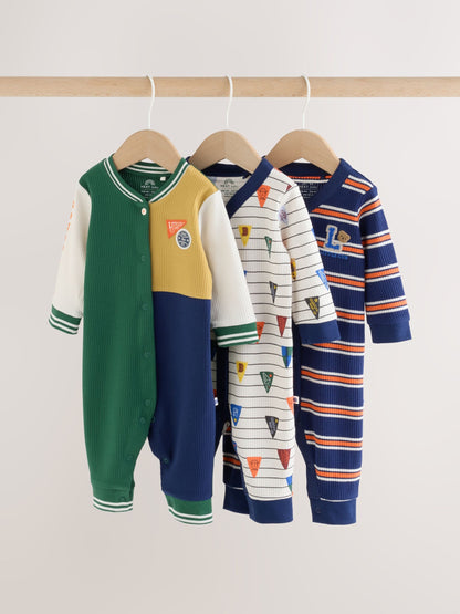 Dsiney Kidz - Multi Varsity Baby Sleepsuits 4 Pack (0mths-3yrs) image 1