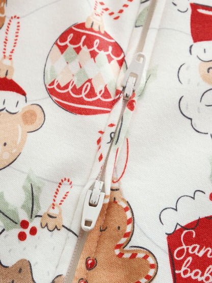 Dsiney Kidz - Neutral Bauble Two Way Zip Baby Christmas Sleepsuit (0mths-3yrs) image 8