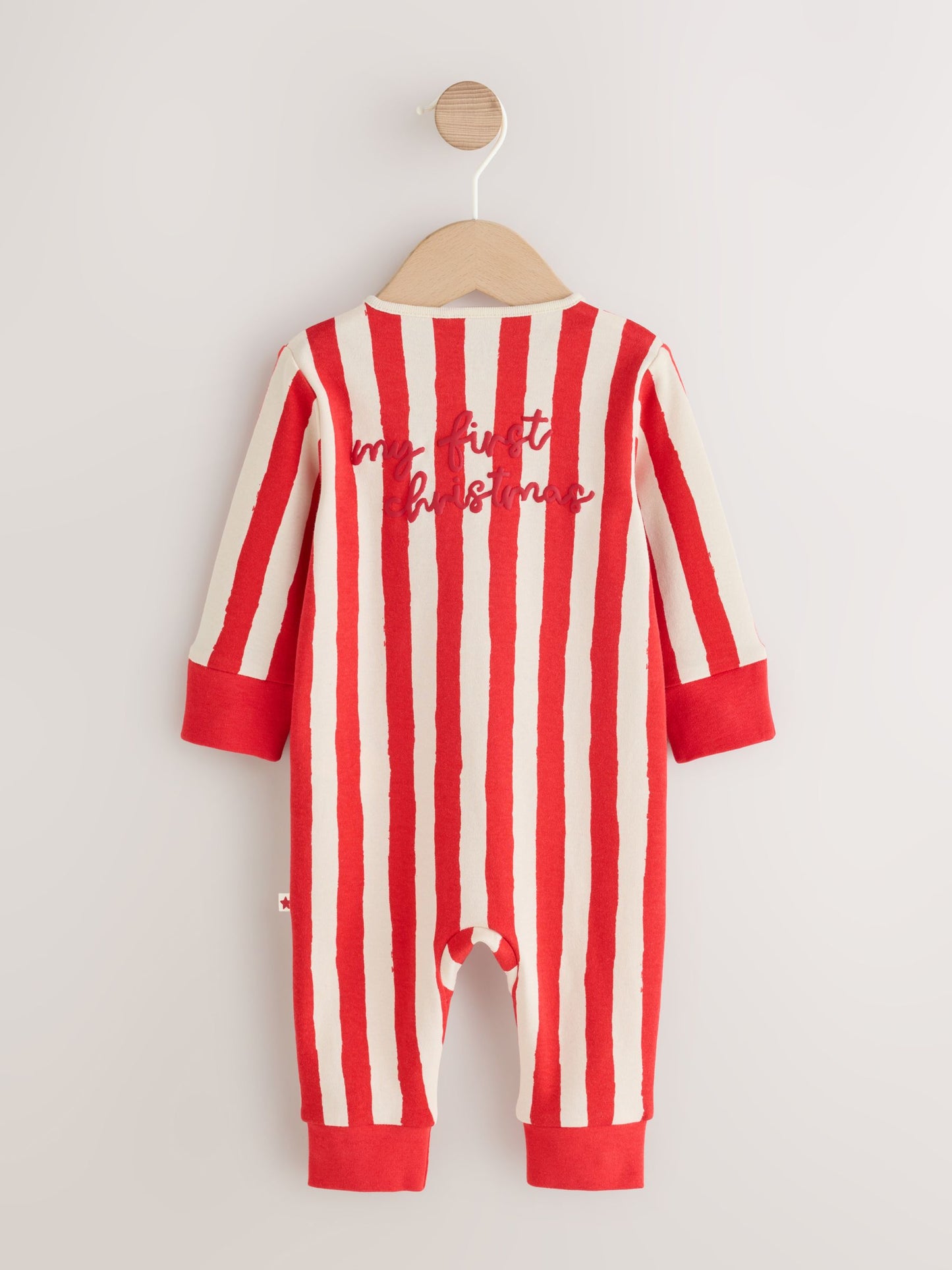 Dsiney Kidz - Red My First Christmas Two Way Zip Baby Sleepsuit (0mths-3yrs) image 7