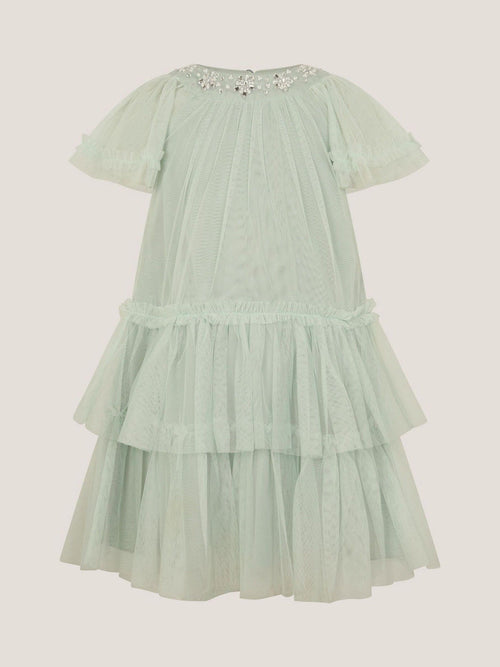 Monsoon Green Anastasia Embellished Tulle Party Dress image 1