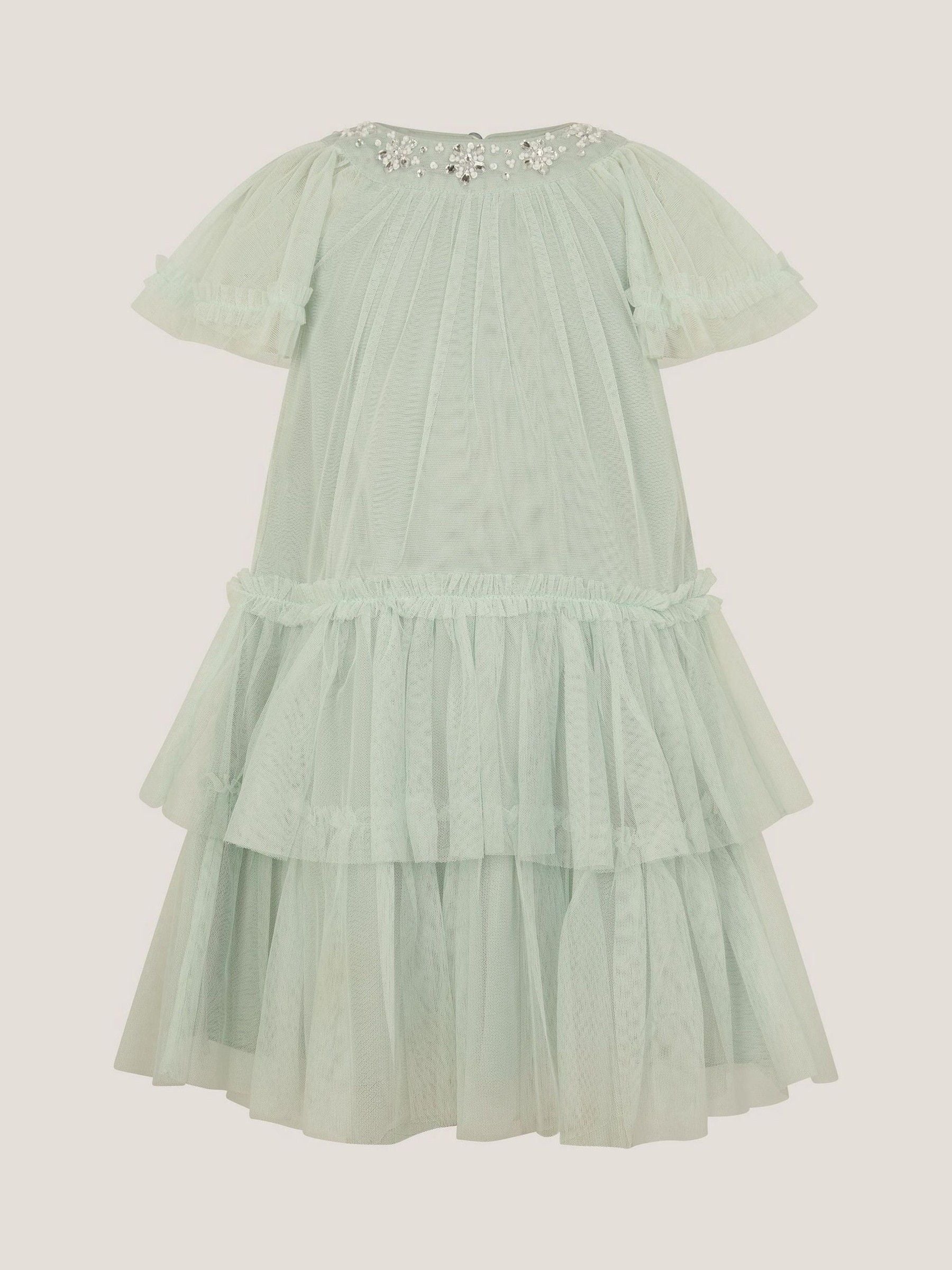 Monsoon Green Anastasia Embellished Tulle Party Dress image 1