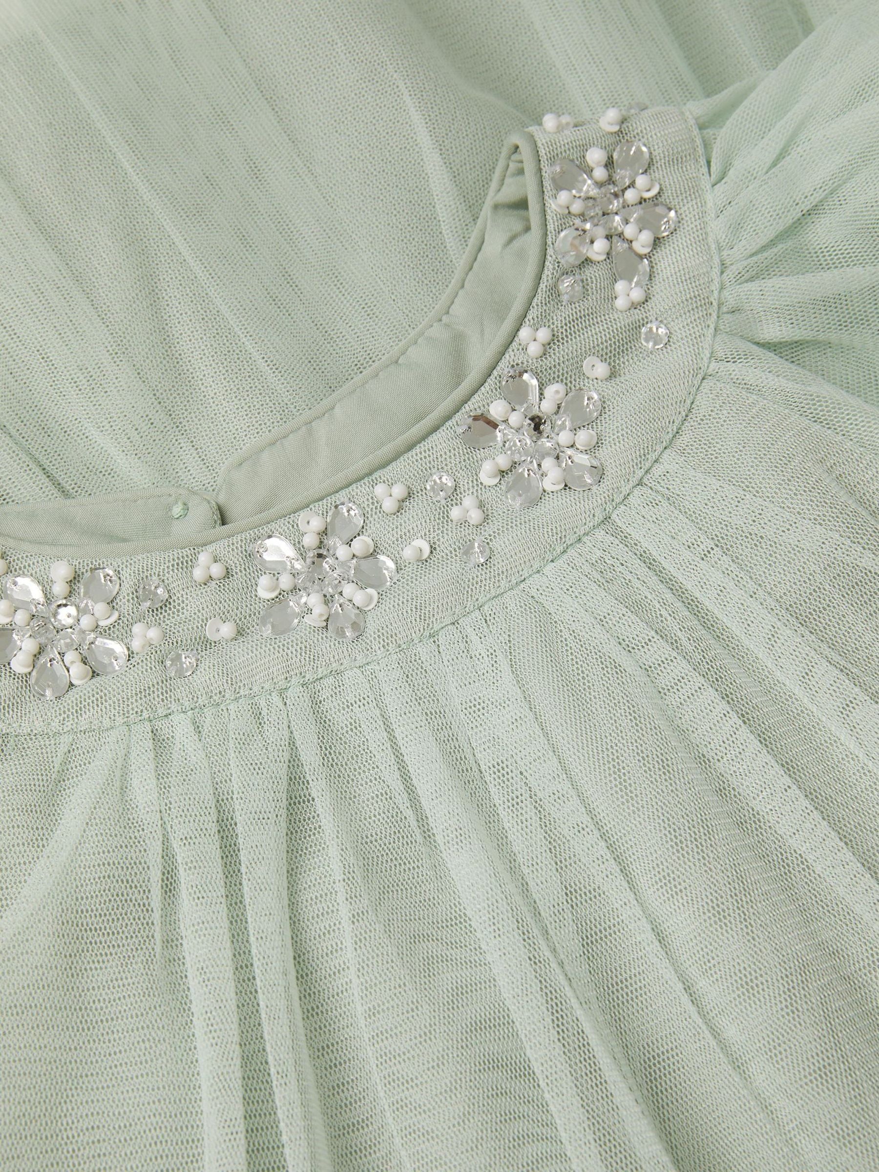 Monsoon Green Anastasia Embellished Tulle Party Dress image 3