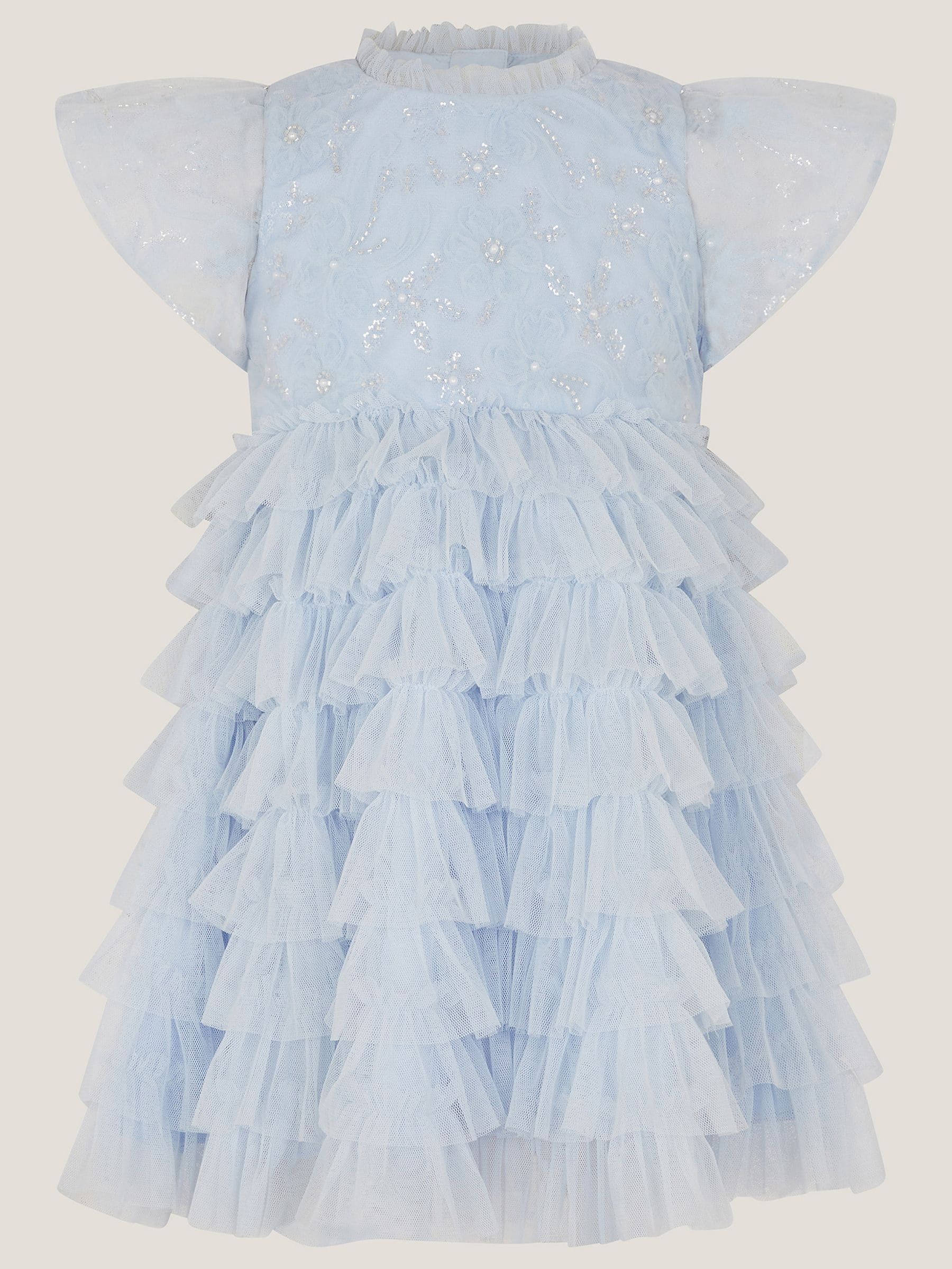 Monsoon Blue Shikha Embellished Frill Dress image 2