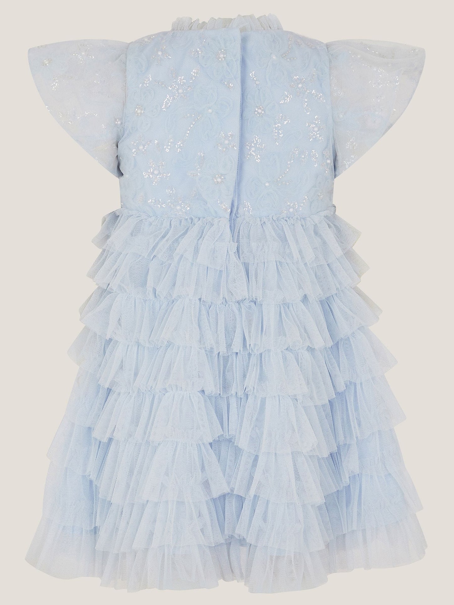 Monsoon Blue Shikha Embellished Frill Dress image 3