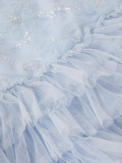 Monsoon Blue Shikha Embellished Frill Dress image 4