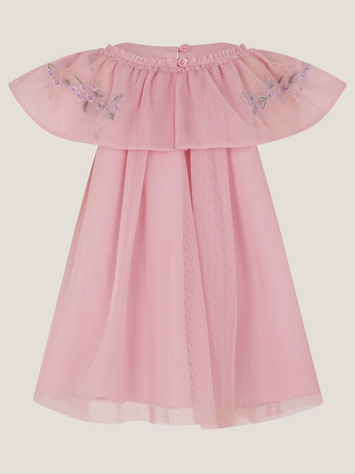 Monsoon Pink Evita Floral Embroidered Swing Dress image 3