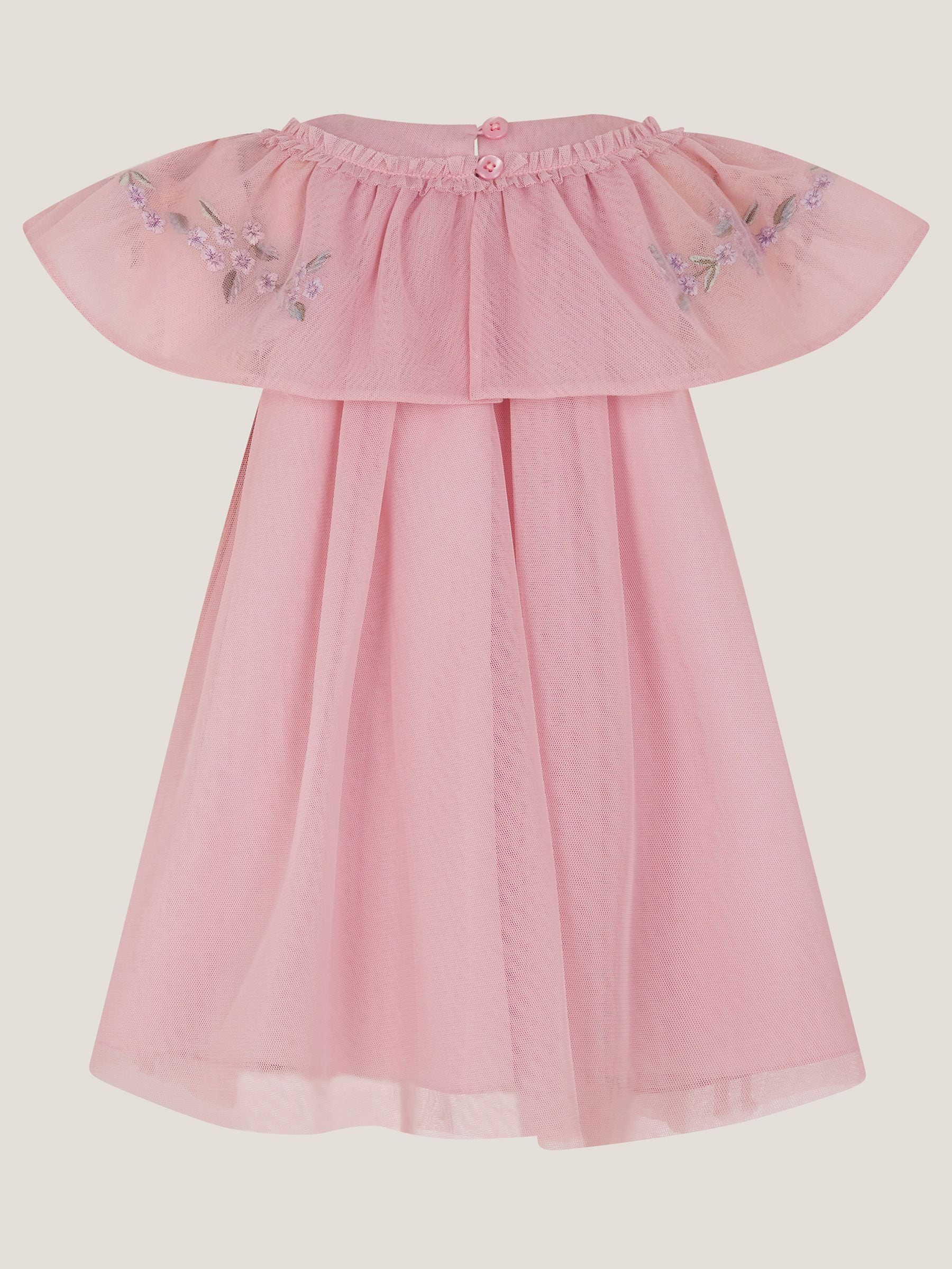 Monsoon Pink Evita Floral Embroidered Swing Dress image 3