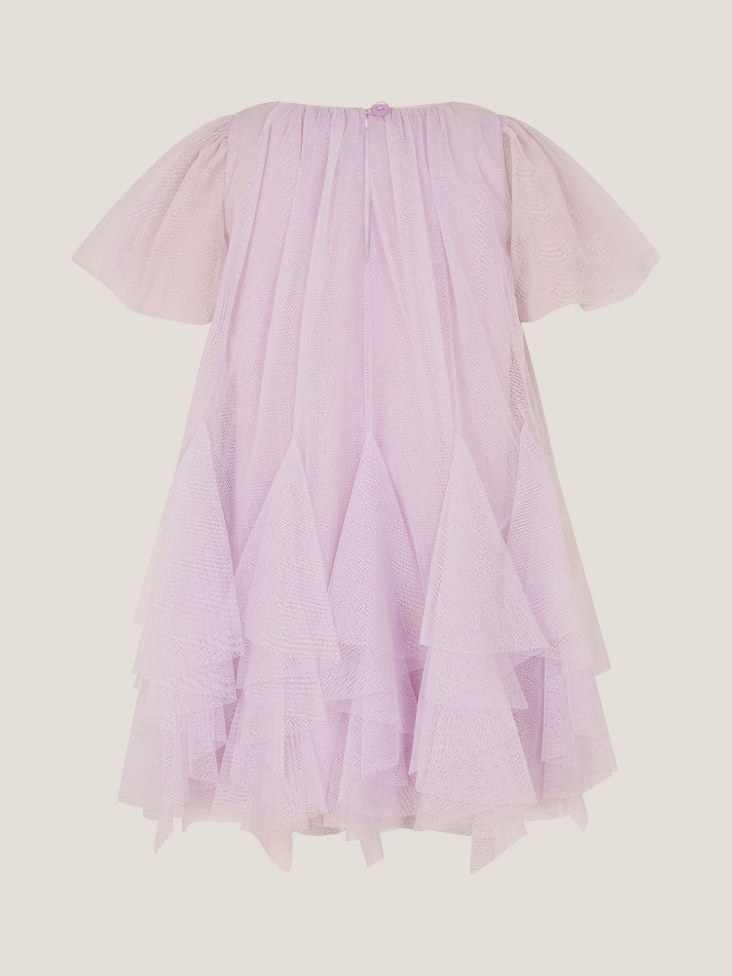 Monsoon Lilac Purple Nessa Sparkle Collar Waterfall Dress image 3